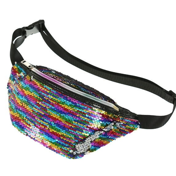 harmtty Fashion Mermaid Sequins Women's Casual Single Shoulder Waist Bag Bum Pouch