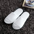 thumbnail image 1 of harmtty Fashion Unisex Indoor Solid Color Non-Slip Open Toe Flat Shoes Hotel Slippers foot warmers for feet White, 1 of 8