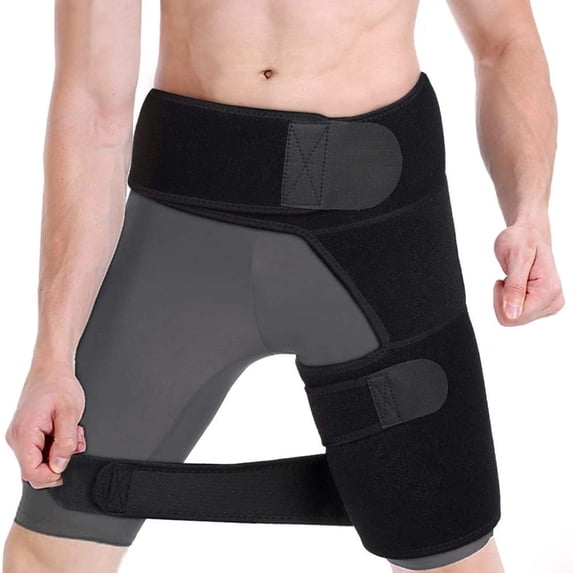 harmtty Fitness Sports Hip Brace Belt Leggings Thigh Hamstring Strap Groin Support Wrap for Sciatica Pain Relief