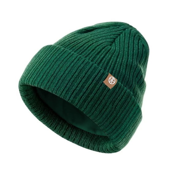 harmtty Fleece Lining Beanie Hat Children Beanie Hat Kids Knitted Winter Hat Toddler Warm Beanie Hat Fleece Lining Knitting Hat Children Outdoor Hat Green S