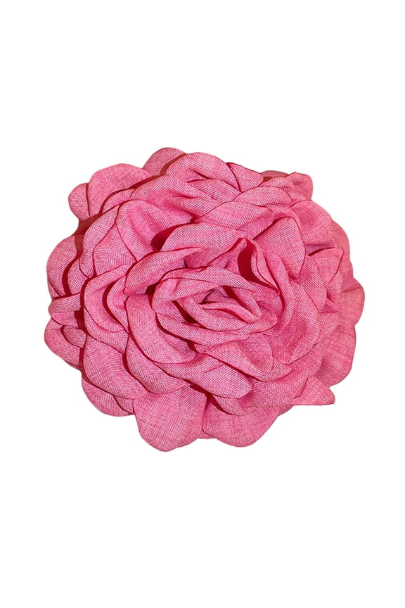 Flower Hair Claw Large Camellia Flower Decor Hair Claw Back Head Bathing Hair Clip Anti-slip Hair Barrette Rose Red