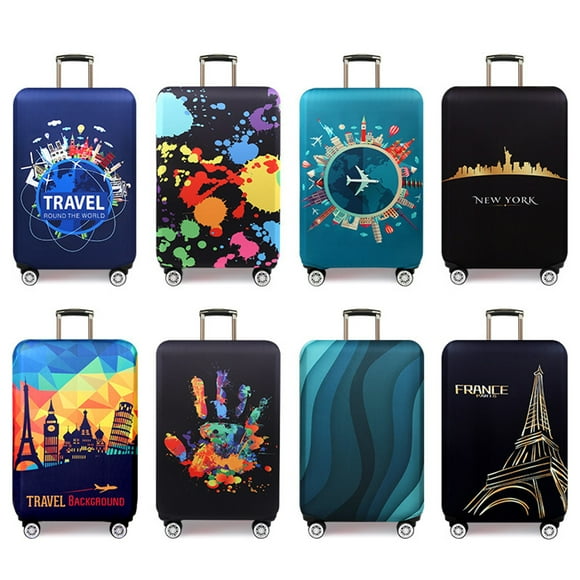 harmtty Flower Print Elastic Dust Proof Travel Suitcase Luggage Protective Cover Case,M 7
