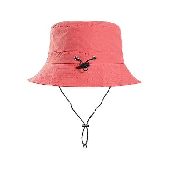 harmtty Hiking Hat Waterproof Wide Brim Foldable Shade Polyester Sunscreen Adjustable String Beach Hat Outdoor Supply
