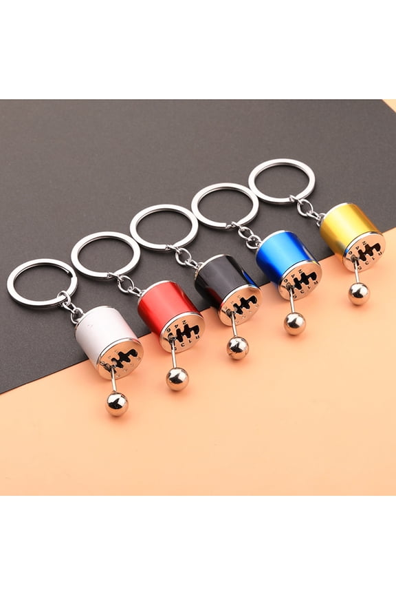 Key Chain Multi-purpose Memorable Collective Reusable Fine Craftsmanship Souvenirs Gift Creative Auto Part Model Gear Shifter Keychain Toy for Wallet,Black