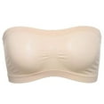 thumbnail image 1 of harmtty Lady Breathable Seamless Strapless Non-Slip Wrapped Chest Tube Top Bra&nbsp;Underwear,Nude,, 1 of 8