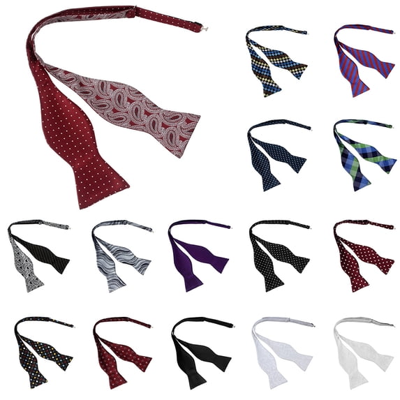 harmtty Men Adjustable Self Bow Ties Necktie Neckwear Business Wedding Party Supplies