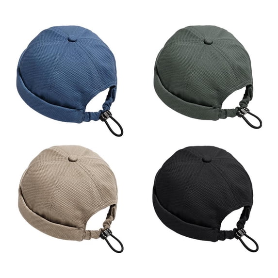 harmtty Men Beanie Cap Pilling Resistance Hip-hop Style Vibrant Colors Unisex Brimless Beanies Cap Outdoor Supplies ,Blue