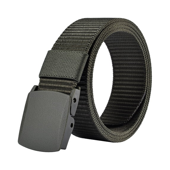 harmtty Men Belt Adjustable Exquisite Buckle Men Lightweight All Match Waist Belt for Daily Wear,Army Green