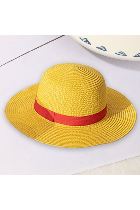 Men Hat Japanese Stable Anime Cartoon Cosplay Sun Protection Straw Cap Headwear ,A