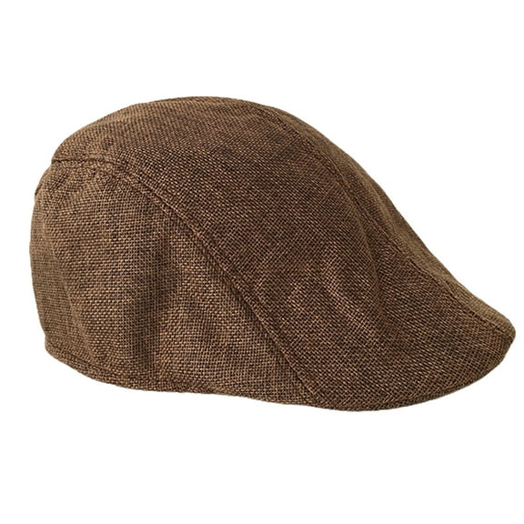 harmtty Newsboy Caps Advanced Flat British Western Style Good-looking Design Men Hat for Daily Wear,Coffee