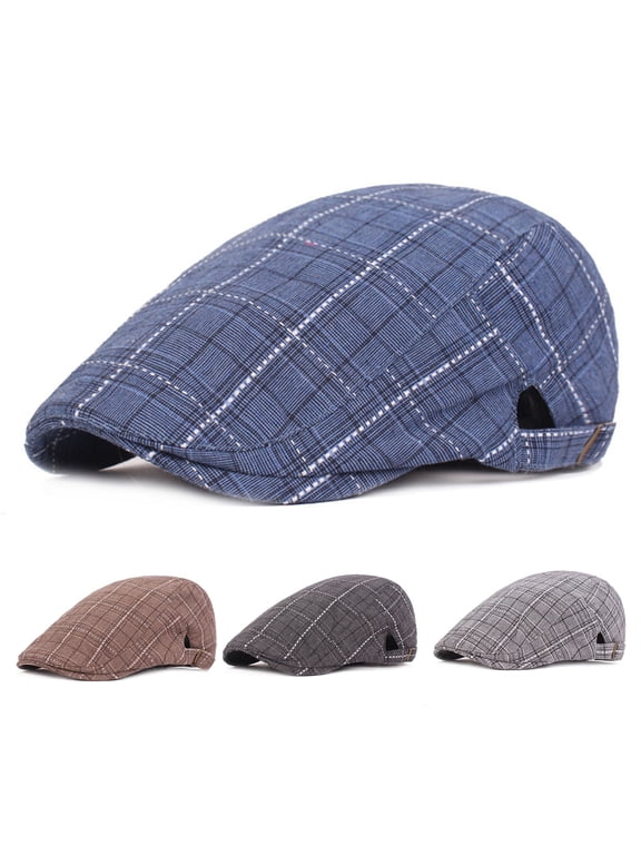 harmtty Newsboy Caps British Western Style Portable Good-looking Design Men Hat for Daily Wear,Light Grey
