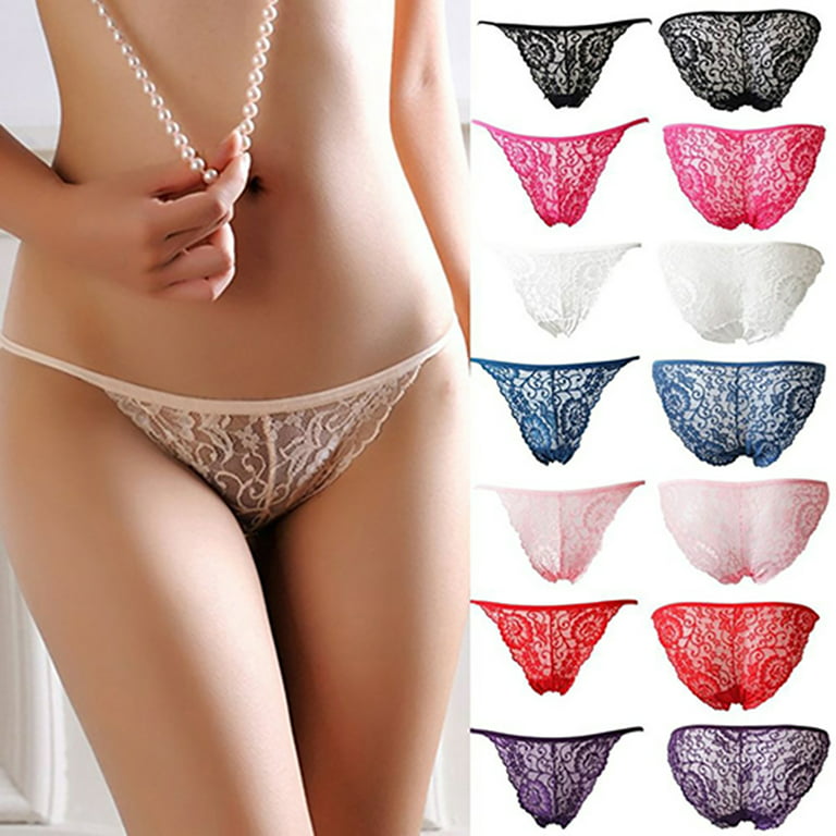harmtty Pantie Skin-friendly Breathable Nylon Sexy Briefs for Women,Pink, 