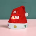 thumbnail image 1 of harmtty Red Christmas Hat Glowing Create Atmosphere 3D Snowflake Festival Dress Up Light-up Doll Christmas Hat for Party, 1 of 8
