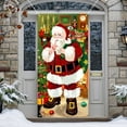thumbnail image 1 of harmtty Reusable Christmas Decor Christmas Door Festive Door Hanging Blanket for Holiday Home Decor, 1 of 8