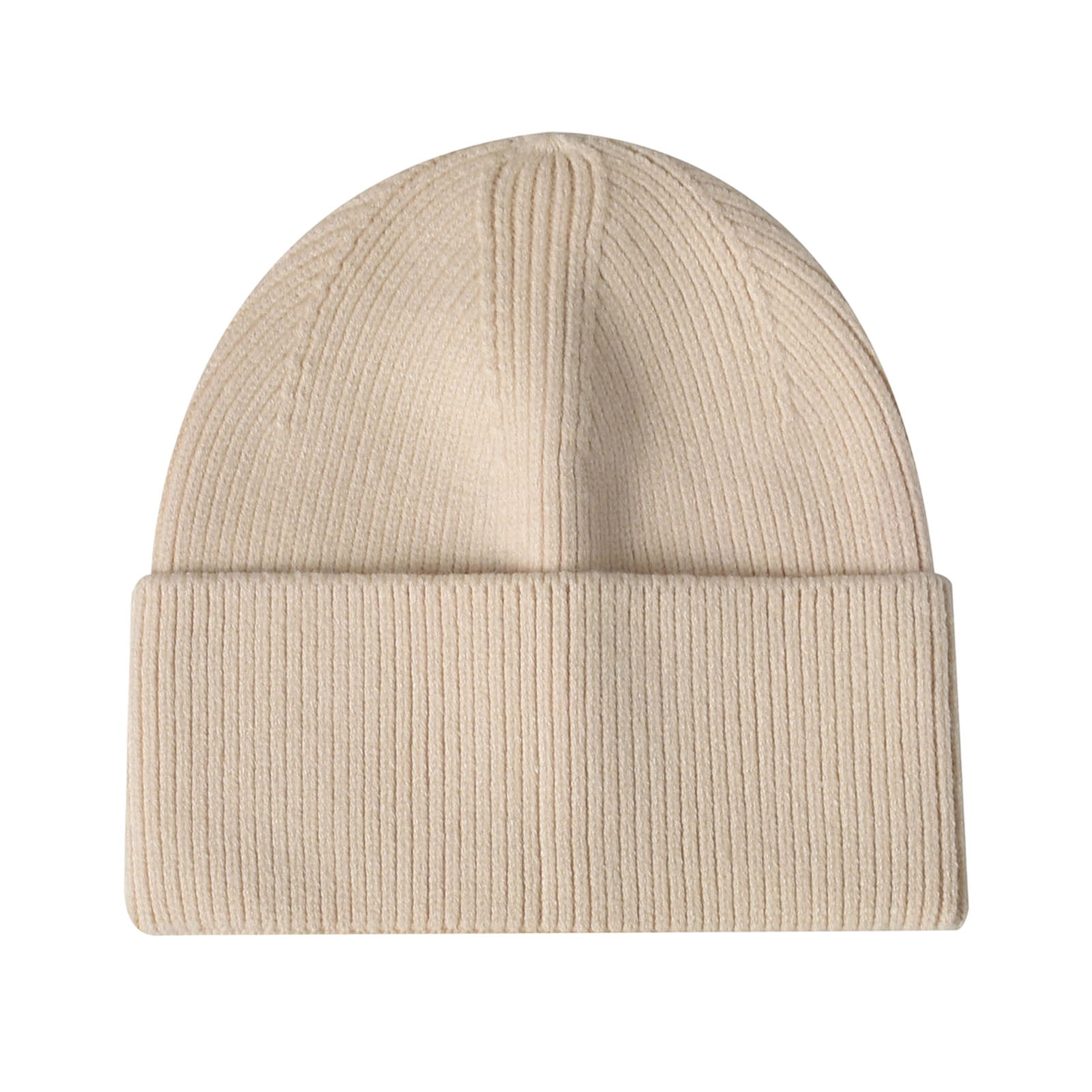 harmtty Ribbed Ear Flap Thickened Warm Winter Hat Unisex Solid Color Riding  Knitted Beanie Cap 