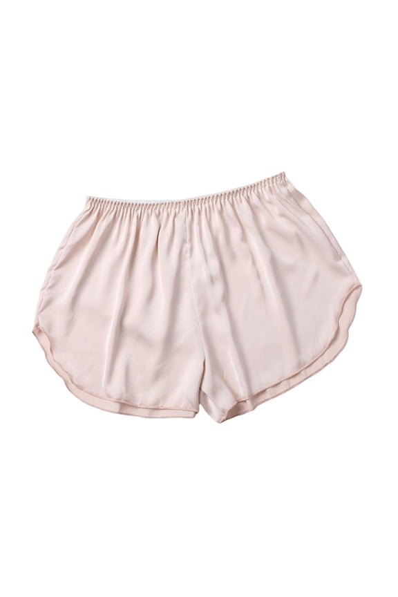 Safety Pant Elastic Waist Solid Colors Intimacy Fashion Women Summer Sexy Cool Shorts Female Intimacy Clothes ,Apricot,L