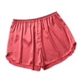 thumbnail image 1 of harmtty Safety Pant Elastic Waist Solid Colors Intimacy Fashion Women Summer Sexy Cool Shorts Female Intimacy Clothes ,Red,XL, 1 of 8