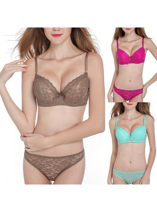Kayannuo Bras For Women Christmas Clearance Sexy Women Lace Wireless Bra  Sexy Lingerie Thong Set Underwear Pajamas Set S-XL