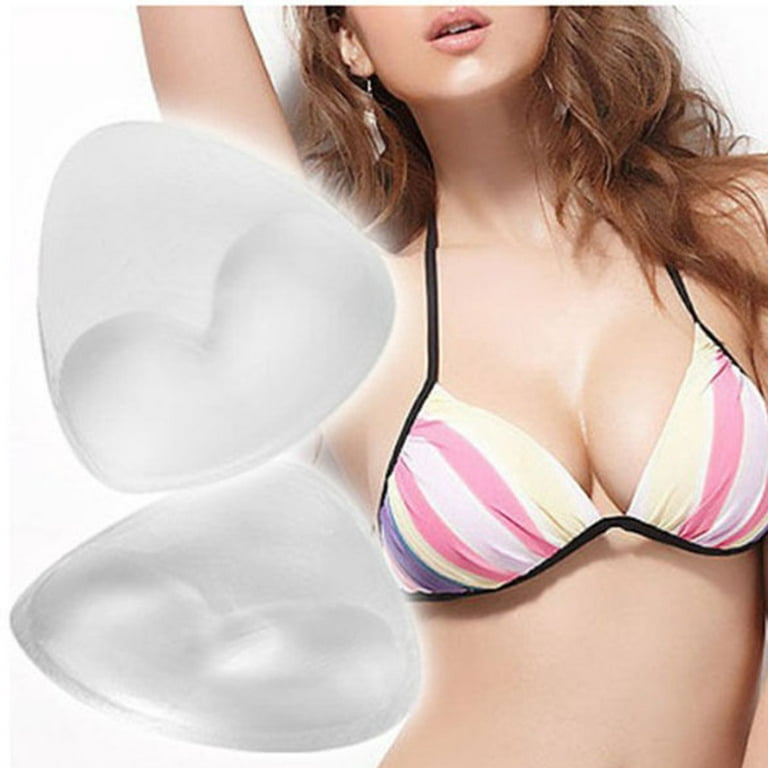harmtty Silicone Gel Bra Breast Enhancers Push Up Pads Bikini Swimsuit  Fillets Inserts,Transparent,One Size 