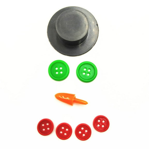 harmtty Snowman Decorating Kit Detachable Reusable Plastic Durable Snowman DIY Making Kit for Garden