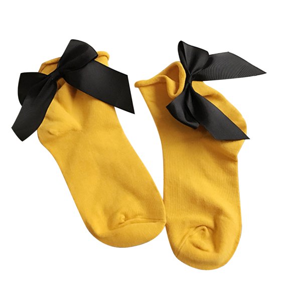harmtty Socks Soft Breathable Cotton Adorable Short Socks for Low Shoes,Yellow Black