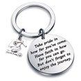 thumbnail image 1 of harmtty Stainless Steel Words Print Hanging Key Chain Ring Pendant Graduation Gift Decor,Multicolor, 1 of 5
