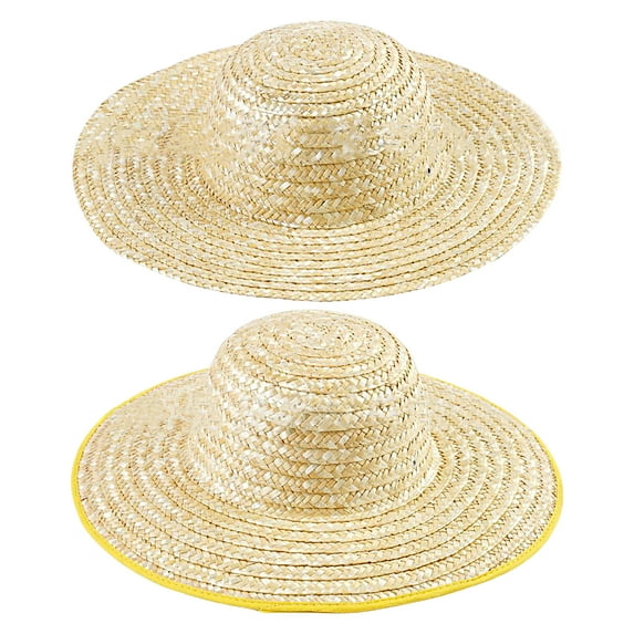 harmtty Straw Hat Breathable Big-brimmed Convenient Anti-UV Sunproof Sunshade Hat for Fishing ,A M
