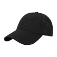 thumbnail image 1 of harmtty Sun Hat Unisex Baseball Sun Hollow Out Adjustable Circumference Anti uv Solid Ponytail Hole Dome Hiking Traveling Shopping Black, 1 of 8