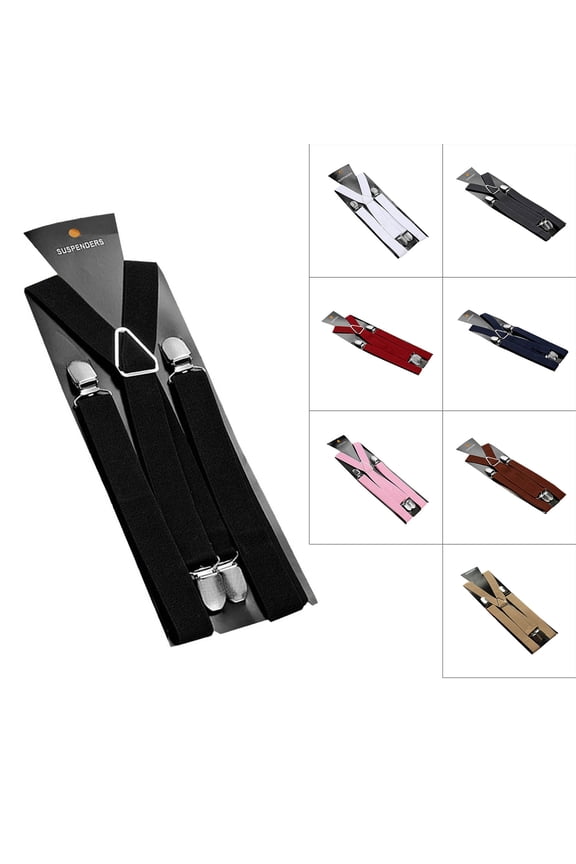 Suspender Adjustable High Elasticity Practical Washable Unisex Overalls Strap for Everyday Life ,Coffee