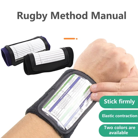 harmtty Tactical Wrist Brace Waterproof High Resilient Double Page Highly Viscosity Cotton Rugby Bracer Tactical Board Sports Supplies,Black