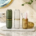 thumbnail image 1 of harmtty Toothbrush Box Large Capacity Light Luxury Portable Travel Toothbrush Toothpaste Holder Case for Bathroom,Clear, 1 of 8