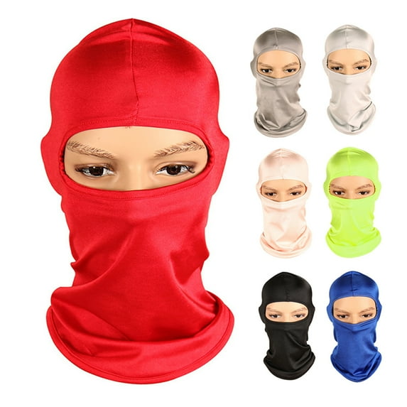 harmtty Unisex Outdoor Cycling Windproof UV Protection Scarf Neck Warmer Full Face Mask,White