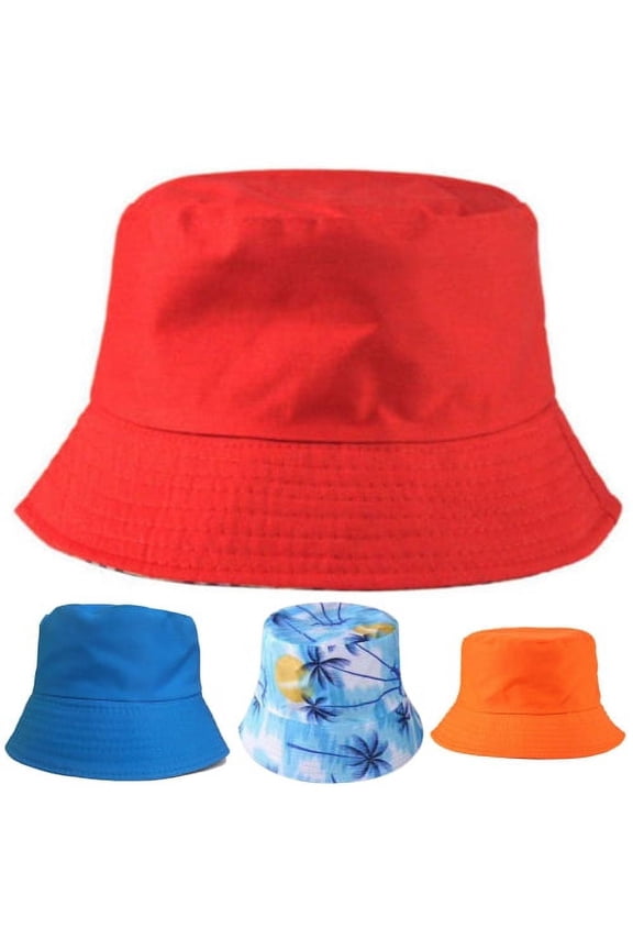 Unisex Solid Color Coconut Tree Flat Top Cotton Fisherman Sun Hat Bucket Cap,Coconut Tree