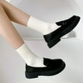 thumbnail image 1 of harmtty Winter socks 1 Pair Mid-tube Elastic Women Socks Casual Solid Color Ribbed Sports Socks Dark Brown, 1 of 8