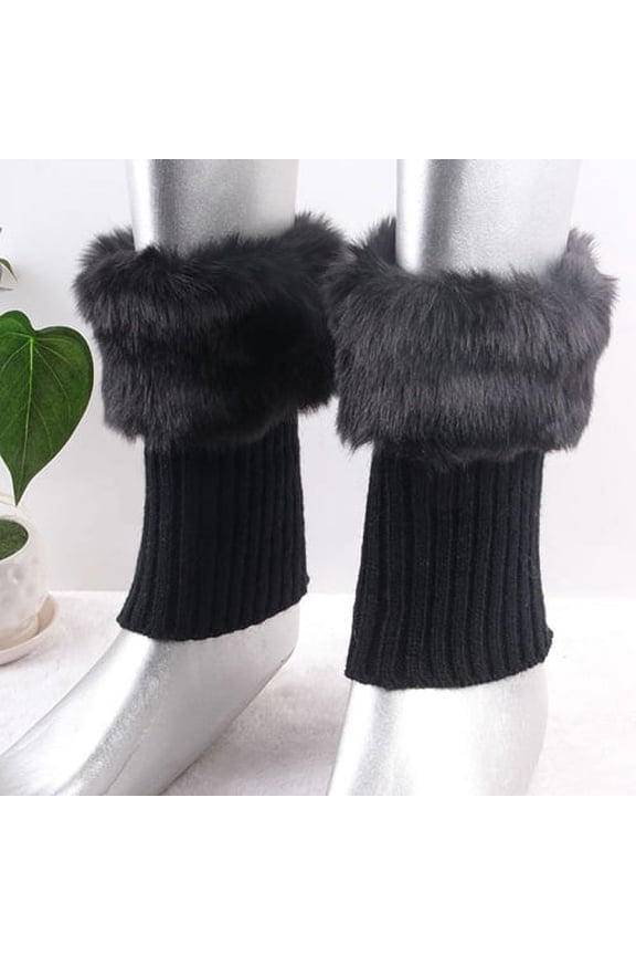 Women Boot Socks Crochet Short Socks Stretchy Leg Warmers,Black