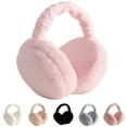 thumbnail image 1 of harmtty Women Earmuff Folding Plush Solid Color Thickened Soft Ear Comfortable Autumn Winter Girls Ear Warmer for Everyday Life Dark Pink, 1 of 8