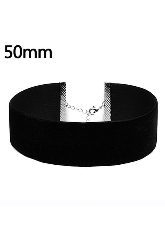 Women Lady Black Velvet Choker Gothic Necklace Simple Retro Jewelry Xmas Gift,Black Velvet 50mm