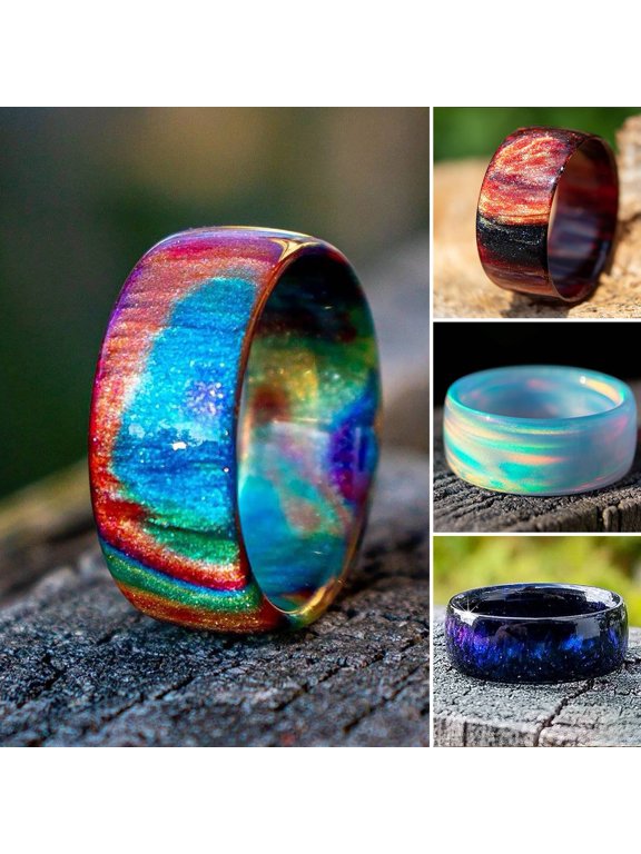 Women Ring Colorful Acrylic Resin Eye-catching Romantic Sky Women Circlet for Club