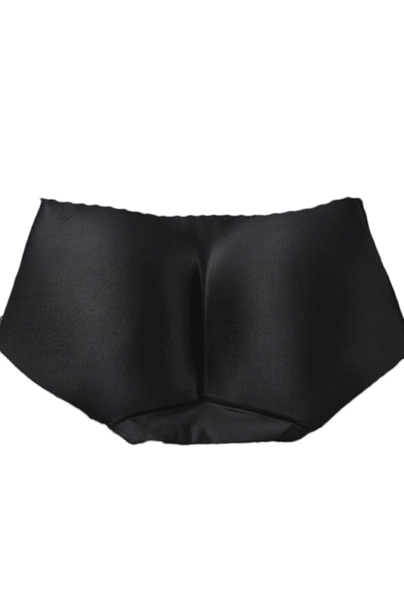 Women Seamless Butt Enhancer Hip Lifting Panties Padded Underwear,Black S