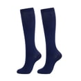 thumbnail image 1 of harmtty Women Sports Compression Stockings Cycling Running Knee Length Socks,Navy Blue L/XL, 1 of 8
