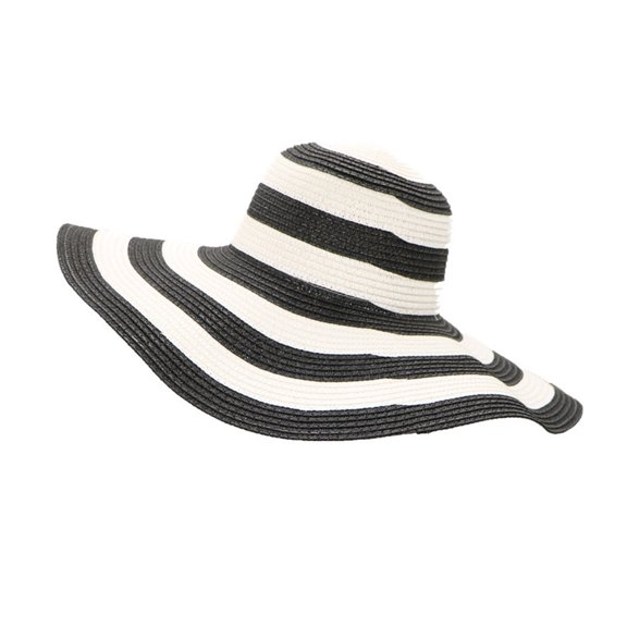 harmtty Women Sun Hat Foldable Wide Brim Stripe Contrast Color Bucket Hat for Summer