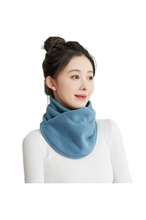 Women Thermal Scarf Women Neck Sleeve Winter Fleece Neck Scarf Thickened Warmth Autumn Neck Sleeve for Women Blue