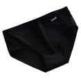 thumbnail image 1 of harmtty Women Underpants Lace Solid Color Breathable Mid Waist Soft Anti-septic Cotton Elastic Candy Color Lady Panties Inner Wear Clothes,Black, 1 of 8