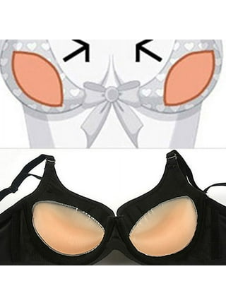 2 Pairs Adhesive Bra Pads Breast Enhancer Waterproof Silicone Bra Inserts  Soft Push Up Breast Pads for Women Summer Swimsuits & Bikini