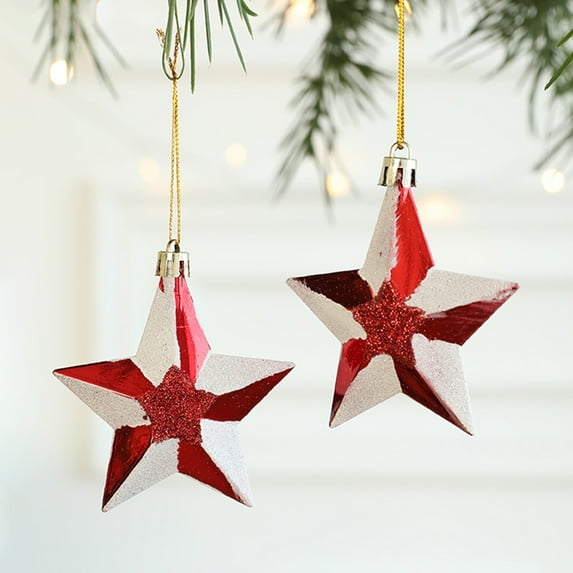 harmtty Xmax 2Pcs Christmas Pendant Exquisite Mushroom Donut Santa Claus Shape Xmas Tree Hanging Ornament for Festive Decoration A