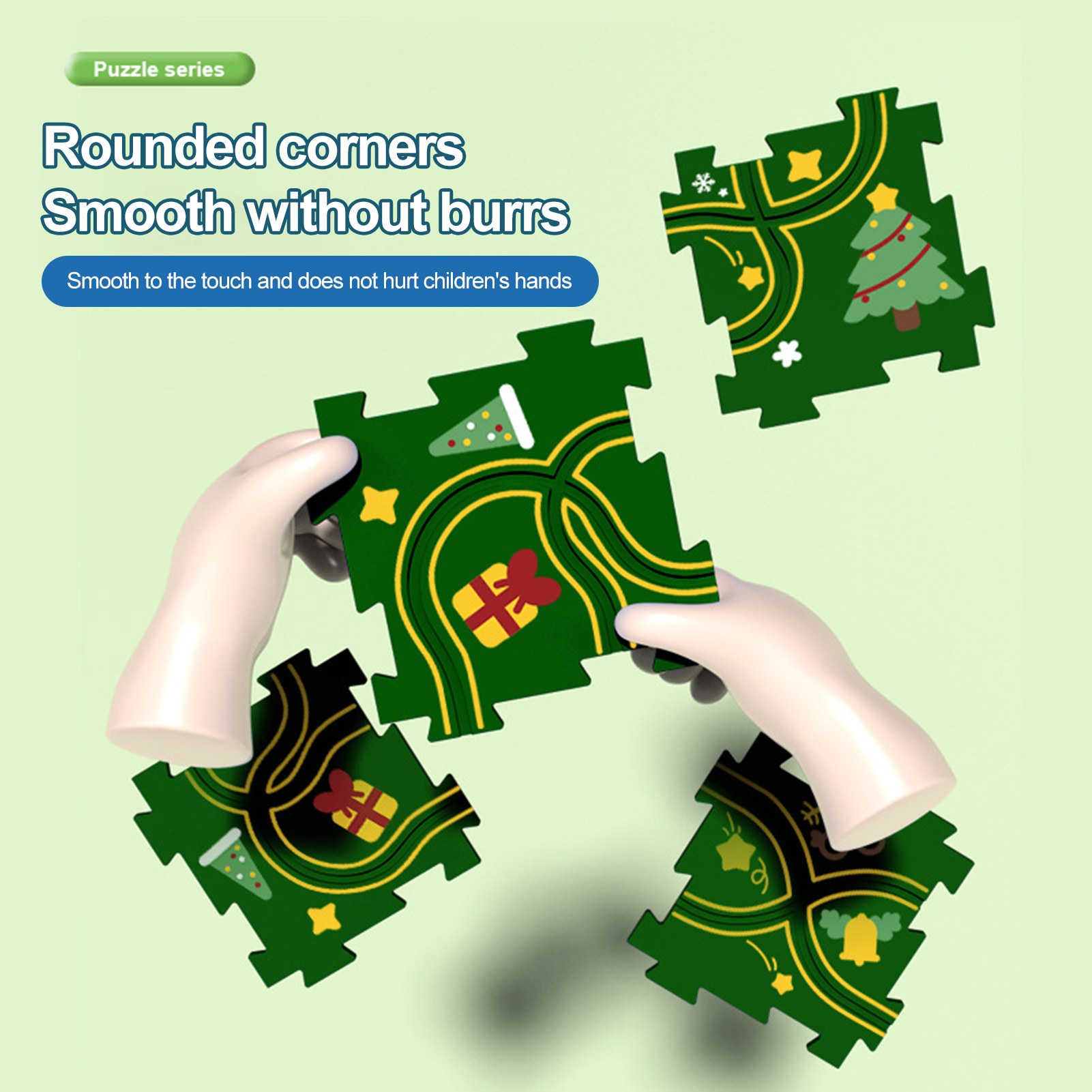 harmtty Xmax Children Rail Toy DIY Jigsaw Assembling Electric Trolley