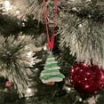 thumbnail image 1 of harmtty Xmax Christmas Tree Ornament Sturdy Long Lifespan Lovely Delicate Design Sea Glass Handmade Ocean Decoration Green & White, 1 of 8