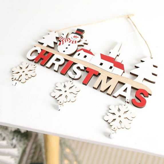harmtty Xmax Christmas Wood Door Sign Santa Gnome Snowman Elk Indoor Outdoor Decoration Front Door Wall Hanging Welcome Doorplate Pendant Party Scene Setting Prop C