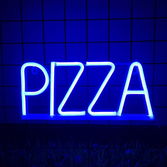 harmtty Xmax Pizza Letter Neon Sign LED Light Creative Shape Energy-saving Flicker Free Wall Art Background Neon Lamp Decor Pink