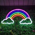 thumbnail image 1 of harmtty Xmax Rainbow Neon Sign LED Light USB/Battery Operated Non-Glaring Cloud Rainbow LED Neon Light Wall Art Decoration Multicolor, 1 of 7
